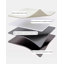 Table de chevet moderne et simple en acier inoxydable noir