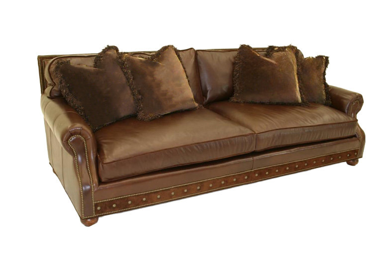 Leather Sofa, Sundance Tan (2700), Natural, Pewter
