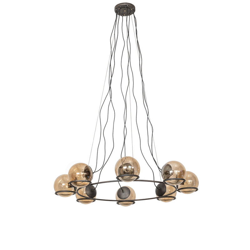 Luminaire suspendu géométrique à 8 lumières