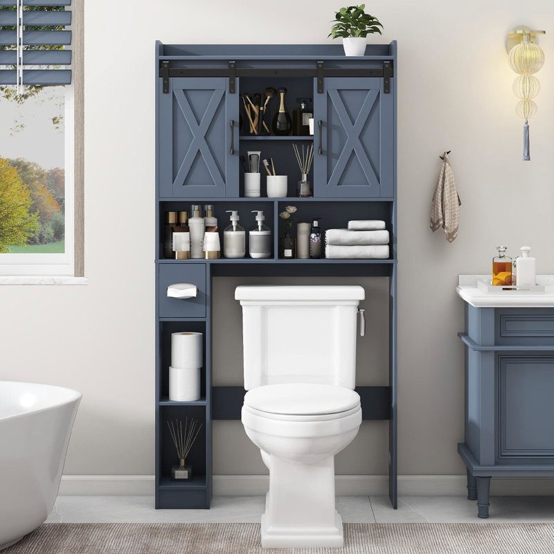 Over The Toilet Storage Cabinet, Blue
