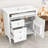 Deshira 36.3'' Single Bathroom Vanity with Ceramic Top-132606394