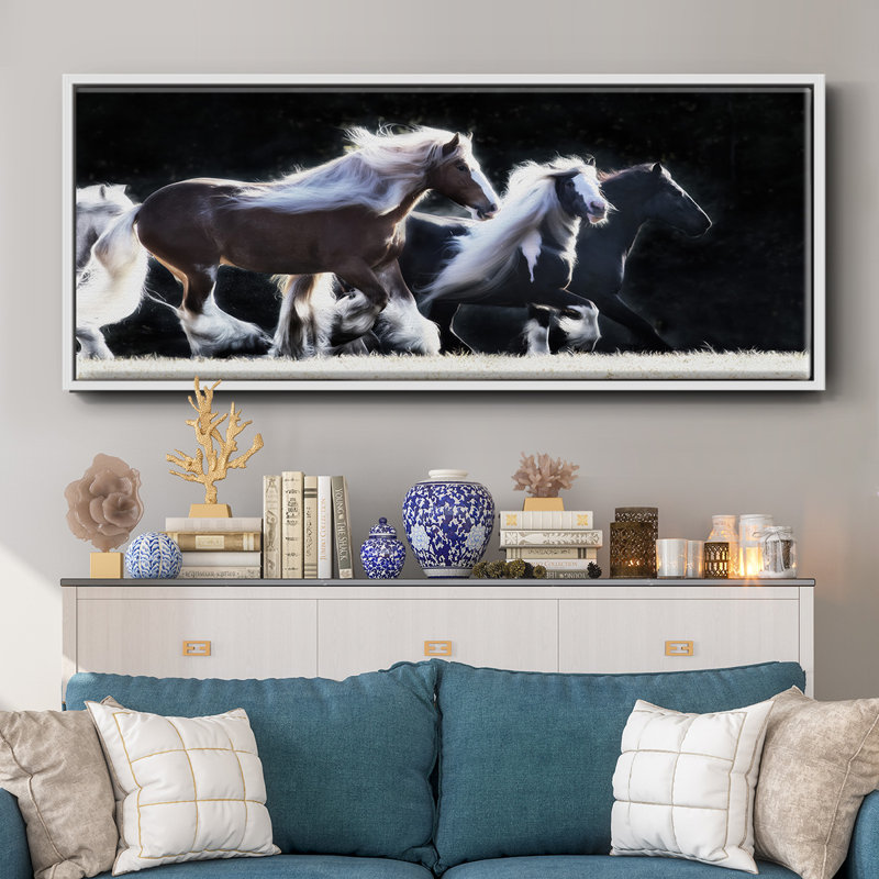 Horse Motion X- Framed Canvas, 12" H x 30" W