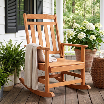 Fauteuil à bascule d'extérieur en PEHD, fauteuil à bascule individuel avec accoudoirs larges, idéal pour terrasse, pelouse, jardin et détente dans la cour.