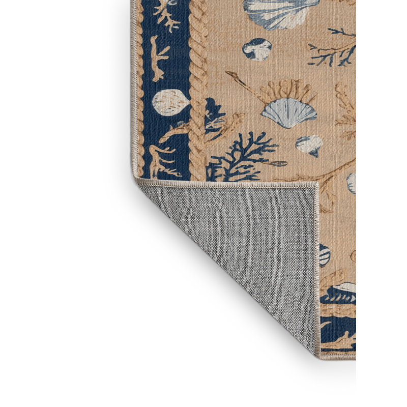  Tapis côtier lavable Hamptons Elite, Rond 3 pi