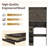 32''W Freestanding Over The Toilet Storage Cabinet With Adjuatable Shelevs, Bathroom Organizer Barn Doors & Toilet Paper Holder, Space Saving Above Toilet Cabinet For Bathroom & Laundry-678261342