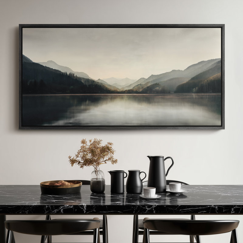 Impression sur toile, art extra large, H 30 po x l 60 po, Noir