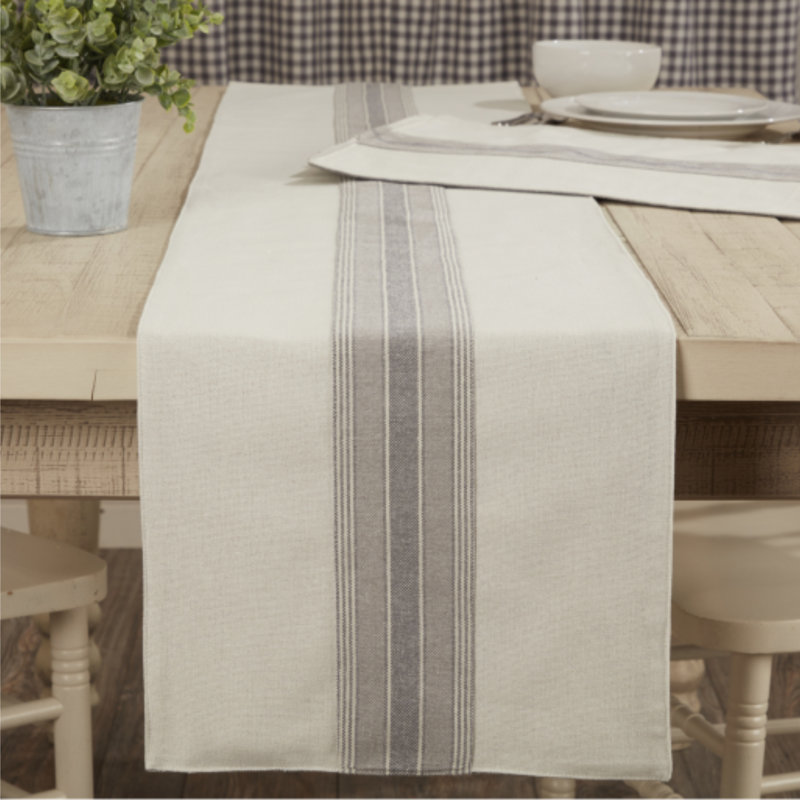 Gray Gables Runner 36Lx13W, Runner 36" L x 13" W, Gray