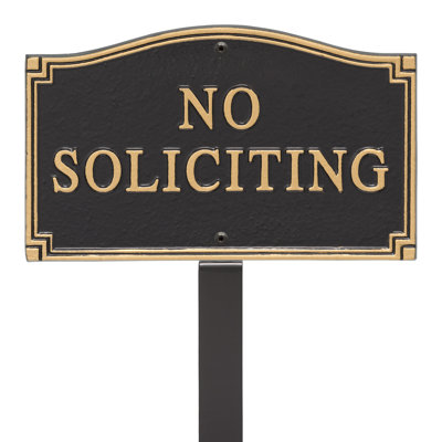 No Soliciting Garden Sign