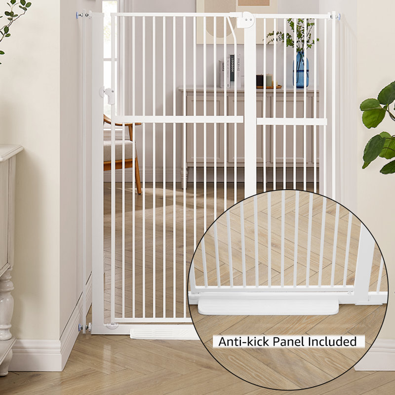 Pressure Mounted Pet Gate With Door, 94cm-104.1cm