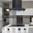 JOEAONZ 30" Stainless Steel 700 CFM Convertible Island Range Hood with Baffle Filter