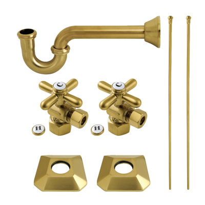 Kingston Brass Trapeze Modern Plumbing Sink Trim Kit With P-Trap