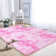 Rectangle Antonije Machine Made Shag Polyester Area Rug in Pink