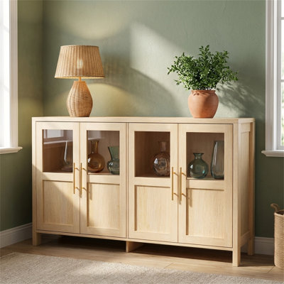 4-Door Glass Storage Cabinet