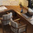 Walnut L-Shaped Solid Wood desks-107938149-107938151