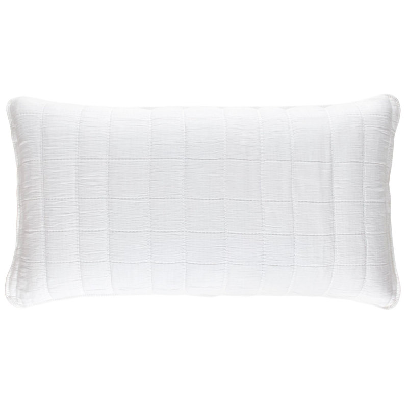 Monet White Quilted Sham, King, White