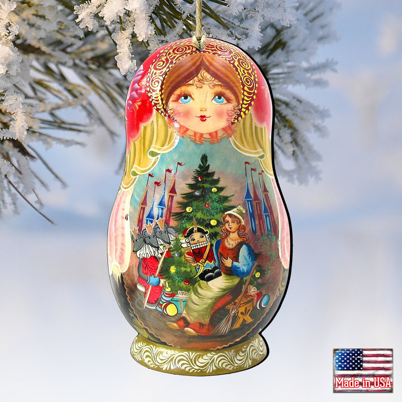 Tidaholm 5.5'' Wood Hanging Figurine Ornament