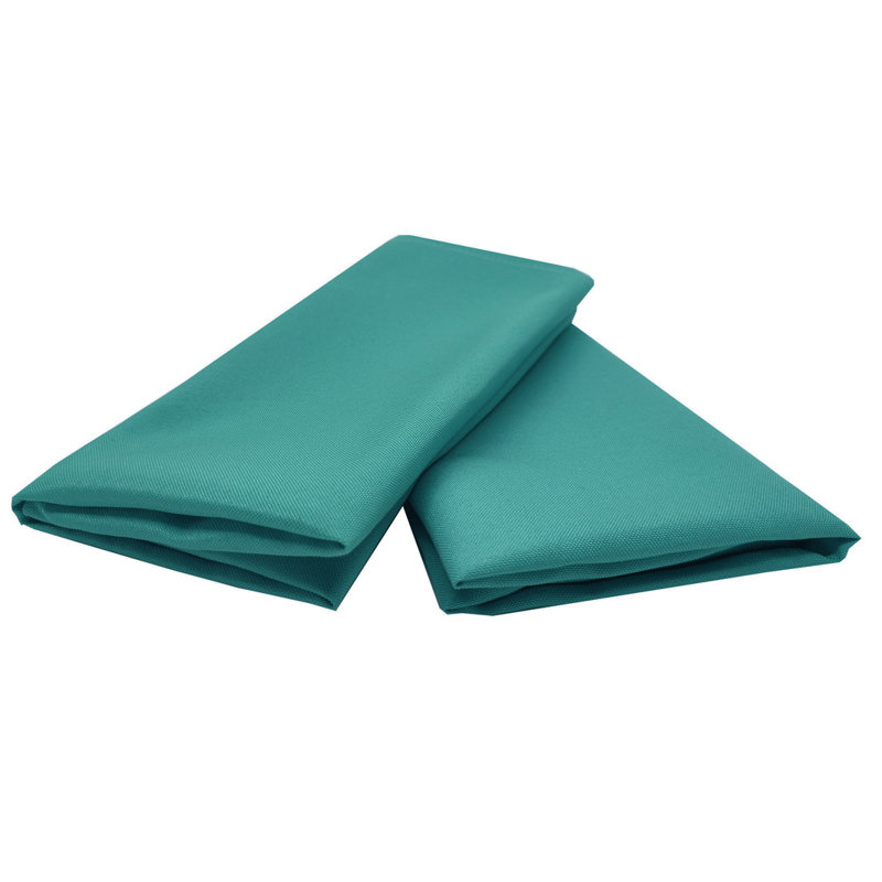 Nowayton Polyester Solid Colour Square Napkin, Green