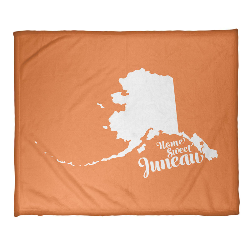Jeté polaire juneau alaska, l 32,5 po x L 42,5 po, Orange