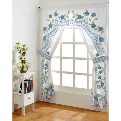 Alburtis 100% Cotton Semi Sheer Curtain Pair