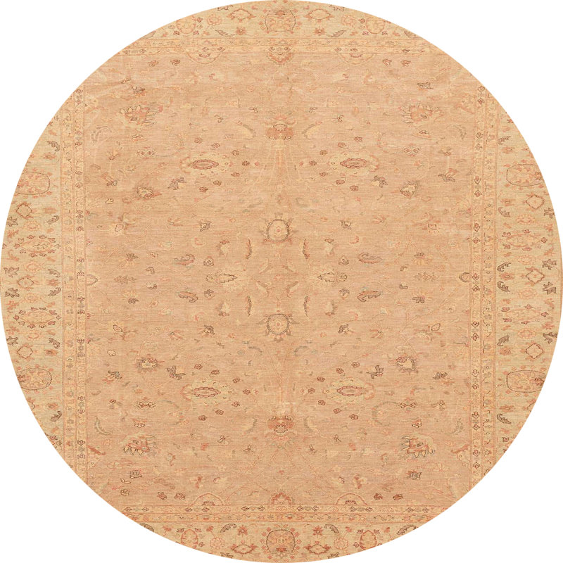 Tapis décoratif multicolore à motif abstrait, Rond 8 pi