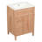 24" Freestanding Bathroom Vanity With Ceramic Sink, Solid Wood Frame, 1 Flip-Out Drawer & 1 Door Storage & 2 Soft-Close Drawers