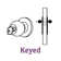 Greenwich Andover Keyed Door Knob