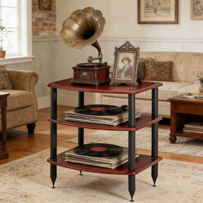 3-Shelf Audio Component Rack - Heavy-Duty Media Stand With Modular Design For Stereo Equipment, Enhanced Ventilation And Durable Construction