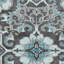 Tapis bleu sarcelle et gris anthracite lavable 8 pi x 10 pi