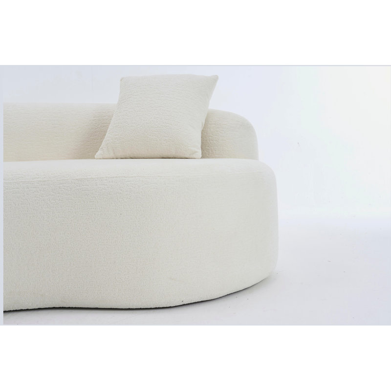 Canapé modulaire S-Curved Chenille, Blanc