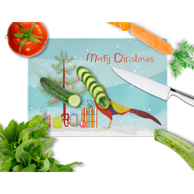 Planche à découper de noël en verre trempé en verre trempé caroline