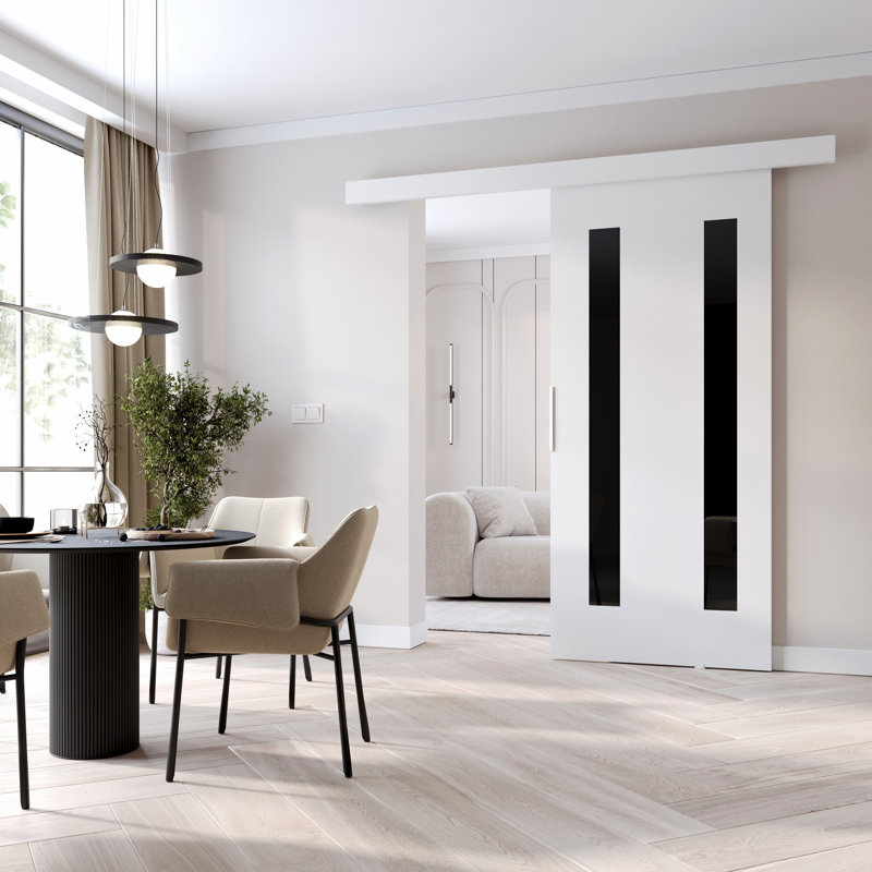 Aurelia Veneers Sliding Doors, 205cm H x 106cm W x 1.6cm D, White