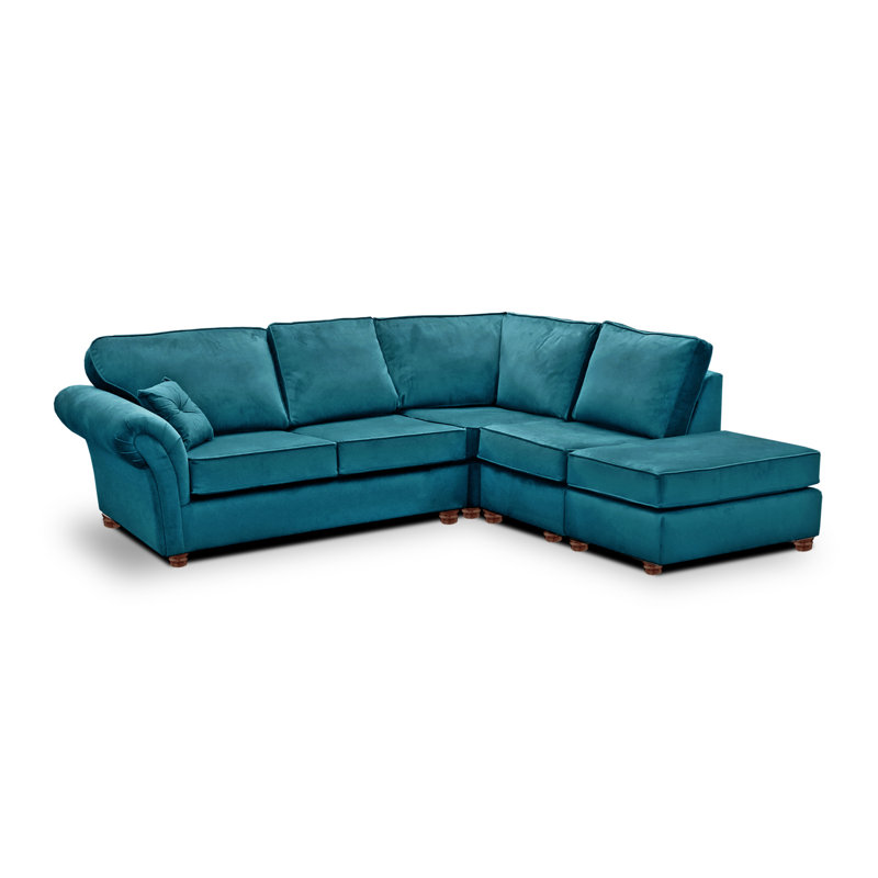Lila Modular Corner Sofa, Right Hand Facing, Teal