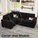 Velvet Corner Seat Module For Modular Sectional Sofa Couch Corner Sofa Couch Chair