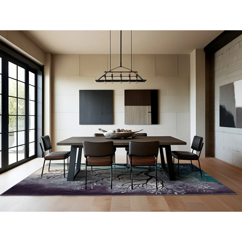 Aurora Branches Rug, Rectangle 8' x 12'