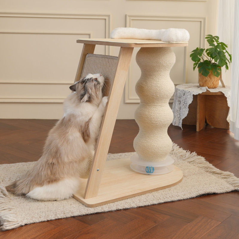 Fairela - Multi-Function Cat Scratching Post with Platform and Ramp