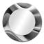 Planchard blanc noir infini ondulations - miroir mural vagues, miroir décoratif rond blanc, impression d'art en métal-1535527815