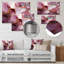 «Pink and Gold Marble River I», reproduction d'art murale abstraite en métal-552285679