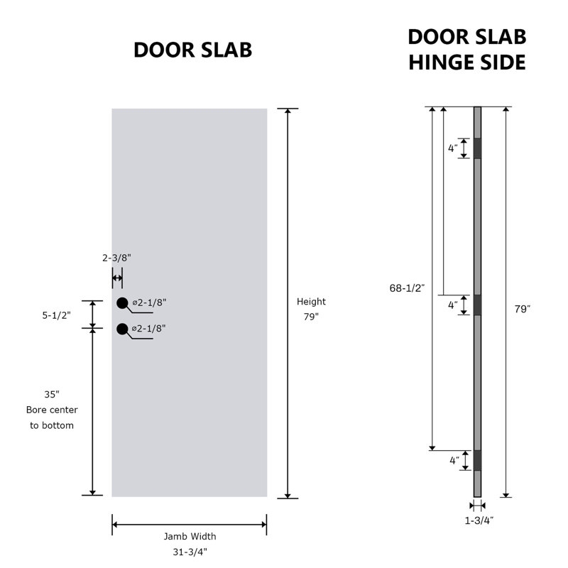 32 x 80 inches Fiberglass Entry Door Slab, 9 Lite Low-E Glass - Front Door Slab for Home's Entrance, Right Hand Inswing, White Smooth Knock-Down Door Slab