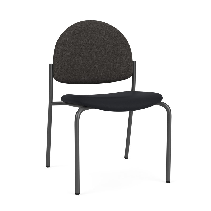 Chaise d'invité sans accoudoir Chat Chat, Gris anthracite, Noir Modène / fumée Archetype