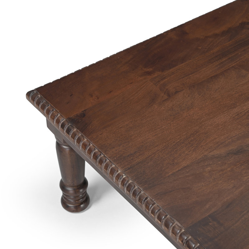 Table basse Harrison, Bois brun foncé