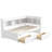 Space-Saving Twin Loft Bed With Integrated Bookcase & Charging Station - Features USB Ports, Power Outlets, And 2 Drawers-2137391927
