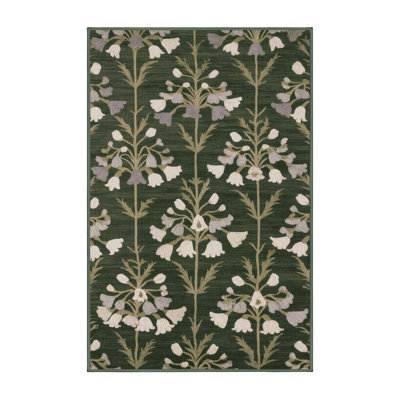 Tapis vert botanique lavable à la machine