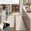 Ensemble de tapis de cuisine 3 pièces beige lavable avec tapis antidérapant