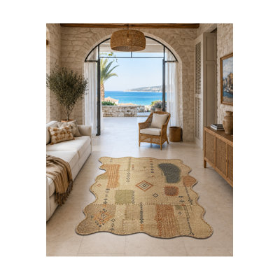 Tapis gris tissé Mosso