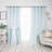 Fortuna Brockham Solid Tulle Overlay Room Darkening Grommet Curtain Panels-1636279544-1636324682
