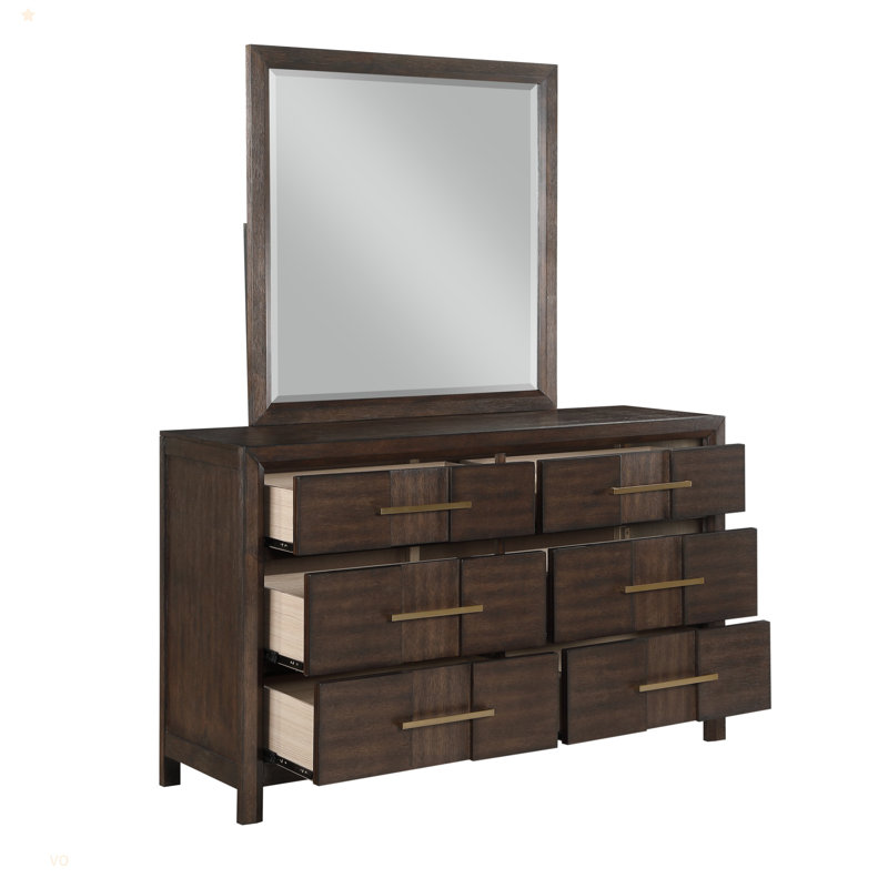 Commode 6 tiroirs de style moderne en bois