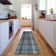 Premium Machine Washable Cerrito AMF534 Teal Rug