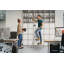 Escabeau pliant en aluminium Hailo K95 LivingStep à 3 marches avec base antidérapante, capacité de charge de 150 kg (330 lb).