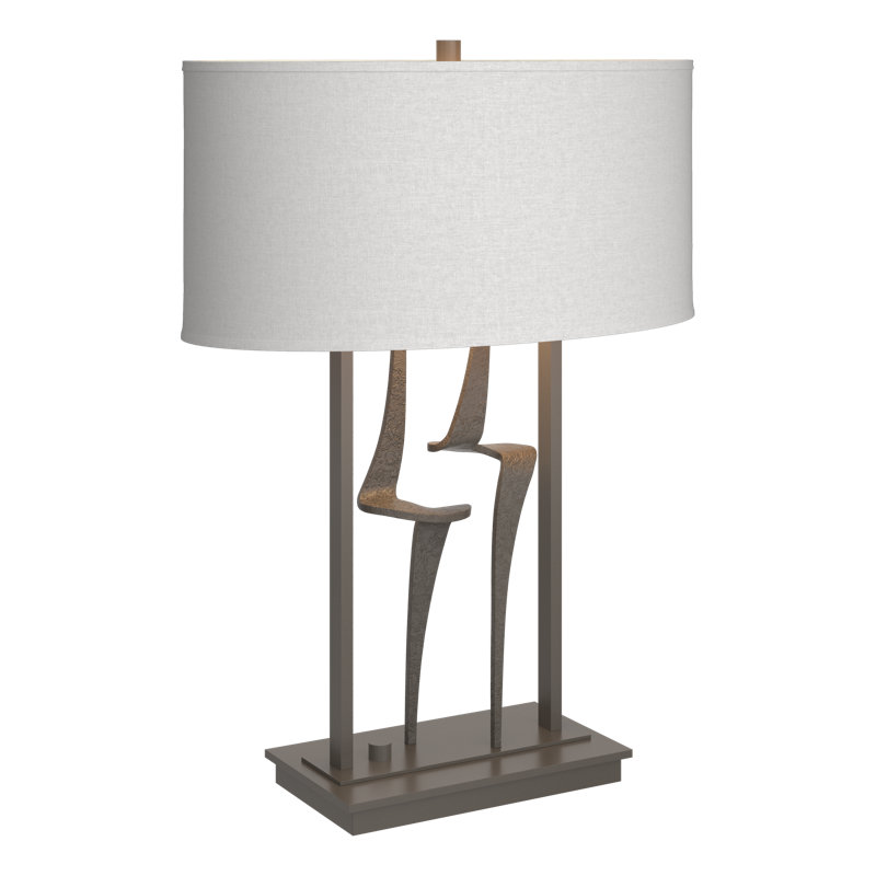 Antasia 24.7" Table Lamp, Natural Anna, Dark Smoke