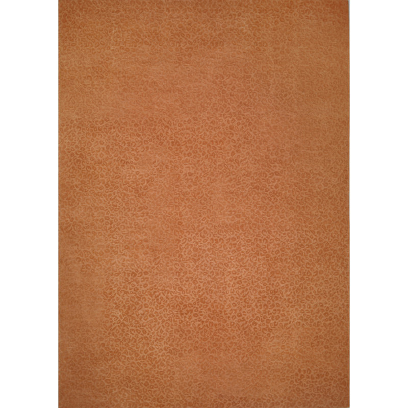 Leopardess Burnt Orange Hand-Tufted Responsible Wool Rug, Rectangle 10' x 14'